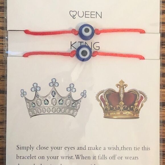 Love Eye Nazar Protection Care Bracelets 2 Red - Picture 5 of 6